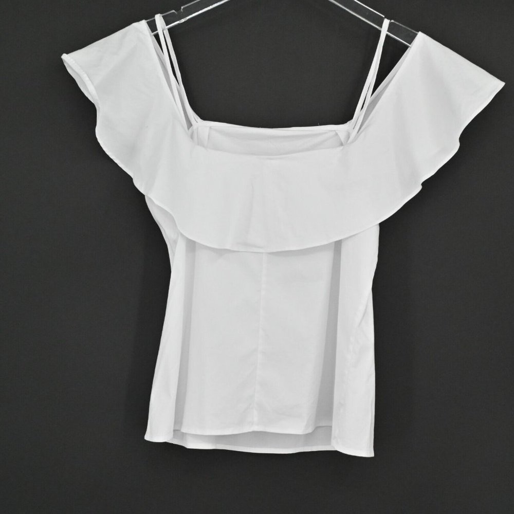Theory White Ruffle Cami Top - Picture 5 of 9